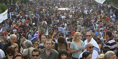 Indignados en Grecia