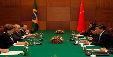 Presidentes de Brasil y China dialogan 