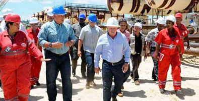 Visitó Díaz-Canel instalaciones de la Refinería Ñico López