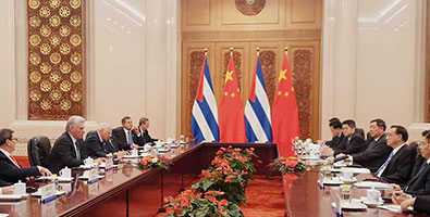 Encuentro entre Miguel Díaz-Canel y el Presidente de China Xi Jinping