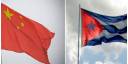 Bandera de Cuba y China