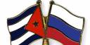 Banderas Cuba y Rusia