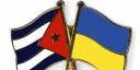 Bandera de Cuba y Ucrania 
