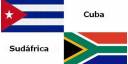 Banderas de Cuba y Sudáfrica