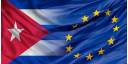 Banderas de Cuba y de la Unión Europea