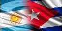 Banderas de Cuba y Argentina