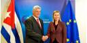 Federica Mogherini y Díaz-Canel