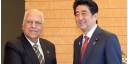 Ricardo Cabrisas y Shinzo Abe