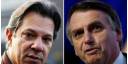 Fernando Haddad y Jair-Bolsonaro