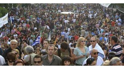 Indignados en Grecia
