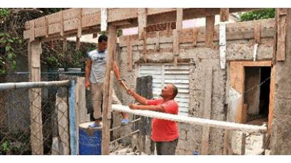 Construcción de casas en Cuba