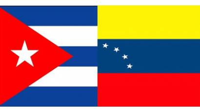 Bandera de Cuba y Venezuela