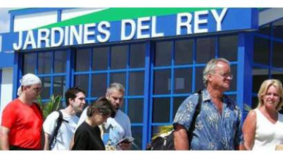 Turistas rusos en Jardines del Rey