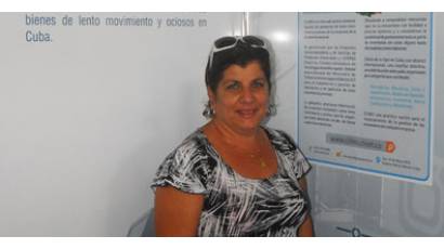 Edelys Domínguez Lima, jefa de la Unidad Básica de Gestión de inventarios de Cedipad