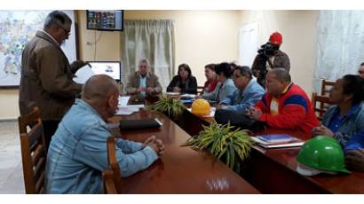 Díaz-Canel en visita gubernamental a Sancti Spíritus