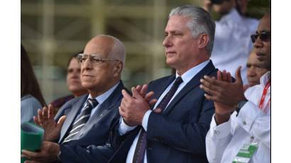 Presidente cubano en la inauguración de FIHAV 2023