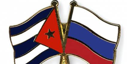 Banderas Cuba y Rusia