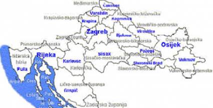 Mapa de Croacia