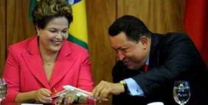 Dilma Rousseff  y  Hugo Chávez