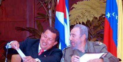 Hugo Rafael Chávez Frías y Fidel Castro Ruz