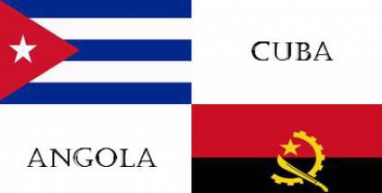Banderas Cuba y Angola