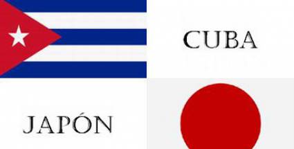 Bandera de Cuba y Japón