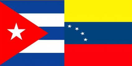 Bandera de Cuba y Venezuela