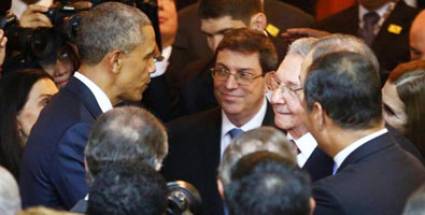 Raúl Castro y Barack Obama en la VII Cumbre de las Américas