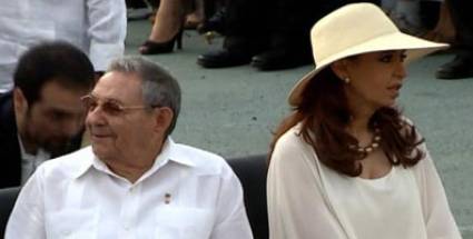Presidentes de Cuba, Raúl Castro, y de Argentina, Cristina Fernández