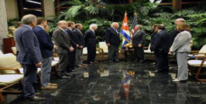 Presidente cubano recibió a delegación del Congreso de los Estados Unidos