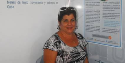 Edelys Domínguez Lima, jefa de la Unidad Básica de Gestión de inventarios de Cedipad