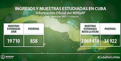 Parte del día 9 de febrero